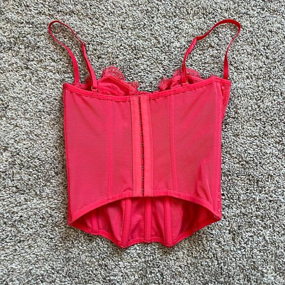Out From‎ Under Urban Outfitters Modern Love Pink Corset tank top - Picture 5 of 7